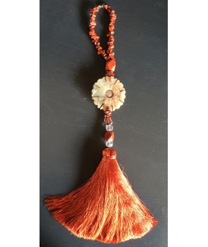 FLOCHE POMPON JADE ROUILLE