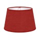 LAMPSHADE ROND COTTON BURGUNDY TRIM MATCHED