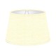 LAMPSHADE ROND COTTON IVORY TRIM MATCHED