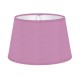 LAMPSHADE ROND COTTON LILAC TRIM MATCHED