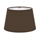 ABAT-JOUR ROND CLASSIQUE COTONNETTE MARRON BIAIS ASSORTI