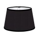 LAMPSHADE ROND COTTON BLACK TRIM MATCHED