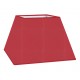 ABAT-JOUR CARRE PYRAMIDE CHINTZ ROUGE FONCE BIAIS ASSORTI