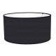 ABAT-JOUR CYLINDRIQUE UNI CHINTZ NOIR BIAIS ASSORTI
