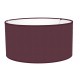 ABAT-JOUR CYLINDRIQUE UNI CHINTZ PRUNE BIAIS ASSORTI