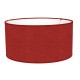 ABAT-JOUR CYLINDRIQUE UNI COTONETTE BORDEAUX BIAIS ASSORTI