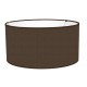 ABAT-JOUR CYLINDRIQUE UNI COTONNETTE MARRON BIAIS ASSORTI