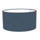 ABAT-JOUR CYLINDRIQUE UNI COTONNETTE PETROLE BIAIS ASSORTI