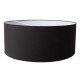 ABAT-JOUR CYLINDRIQUE UNI COTONETTE NOIR BIAIS ASSORTI