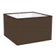 ABAT-JOUR CARRE DROIT COTONNETTE MARRON BIAIS ASSORTI