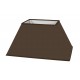 ABAT-JOUR RECTANGLE AVEC PENTE COTONNETTE MARRON BIAIS ASSORTI