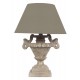 LAMPE DE TABLE BOIS ABAT-JOUR SOURIS