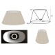 ABAT-JOUR OVALE 20 CM TISSU COTON PIERRE