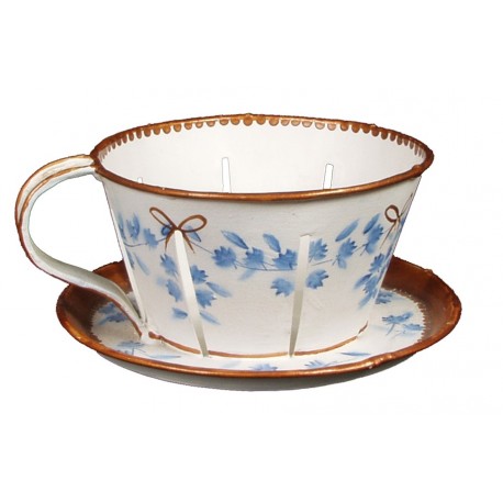 CENTRE DE TABLE EN TASSE POUR BOUGIE