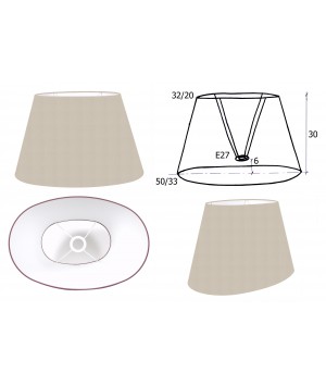 ABAT-JOUR OVALE + REDUCTEUR E14