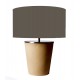 Table lamp base cover with leder