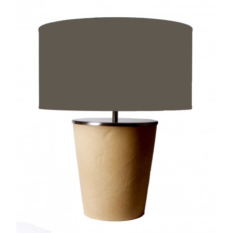 Table lamp base cover with leder