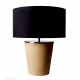 Table lamp base cover with leder