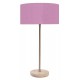 TABLE LAMP WOOD AND IRON NICKEL
