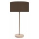 TABLE LAMP WOOD AND IRON NICKEL