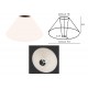 ABAT-JOUR ROND PENTU cotonnette blanche 50/18/20