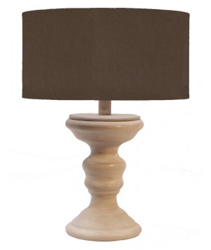 LAMPE EN BOIS PATINEE CENDRE