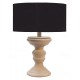 LAMPE EN BOIS ABAT-JOUR NOIR