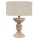 LAMPE EN BOIS ABAT JOUR COULEUR PIERRE