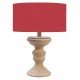 LAMPE EN BOIS ABAT JOUR ROUGE
