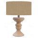 LAMPE EN BOIS ABAT JOUR TISSU SMOKE