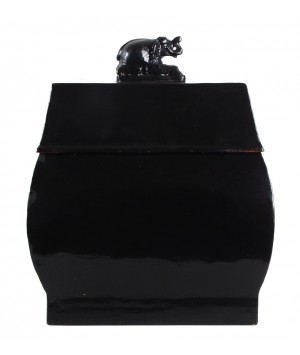BOITE BIRMANE AVEC DECORATION ELEPHANT