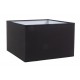 ABAT-JOUR CARRE DROIT COTONNETTE NOIR BIAIS ASSORTI