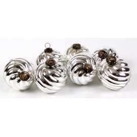 SET DE 6 BOULES DE NOEL ARGENT