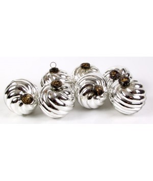 SET DE 6 BOULES DE NOEL ARGENT