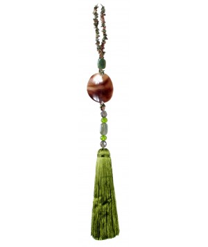 FLOCHE POMPON PM ECAILLE VERT