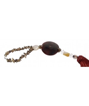 FLOCHE POMPON PM ECAILLE BORDEAUX
