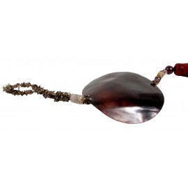 FLOCHE POMPON GM ECAILLE BORDEAUX 