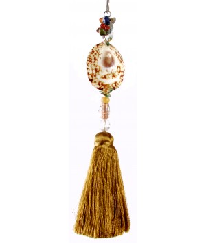 FLOCHE POMPON SHELL COGNAC 