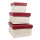SET DE 3 BOITES ROUGE/SABLE