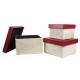 SET DE 3 BOITES ROUGE/SABLE